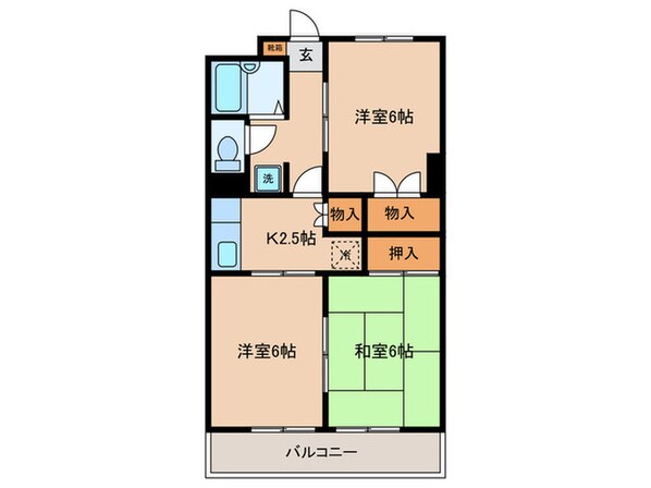 サンモール富士塚Ⅰの物件間取画像